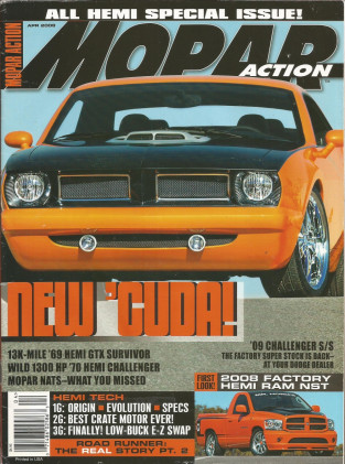 MOPAR ACTION 2008 APR - ALL HEMI SPECIAL, RAM NST, 32 HEMI CHRYSLER 